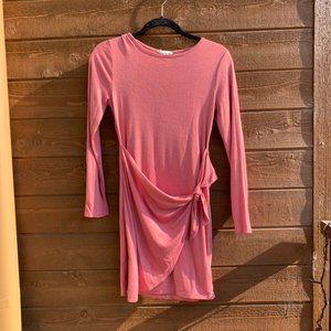 🕊  Altar’d State Pink Tie Front Dress Size L